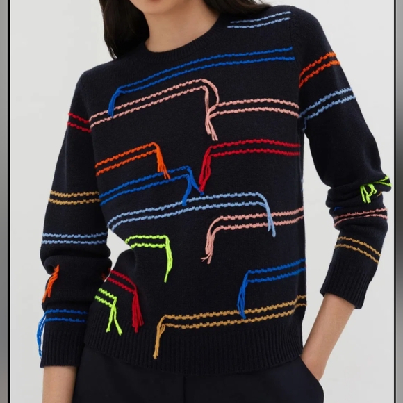 In cashmere multi pullover sweater size small - Picture 2 of 8